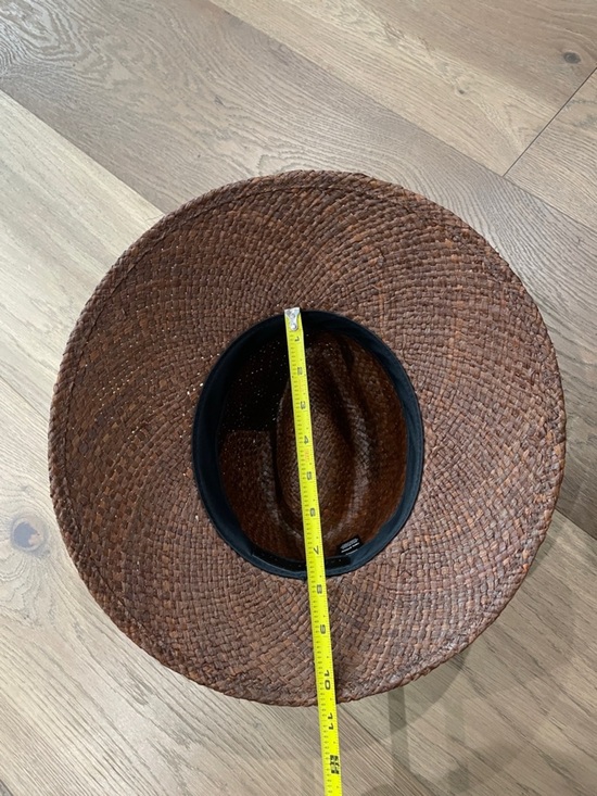 Janessa Leone Dora Raffia Straw Fedora Hat Brown main image 10